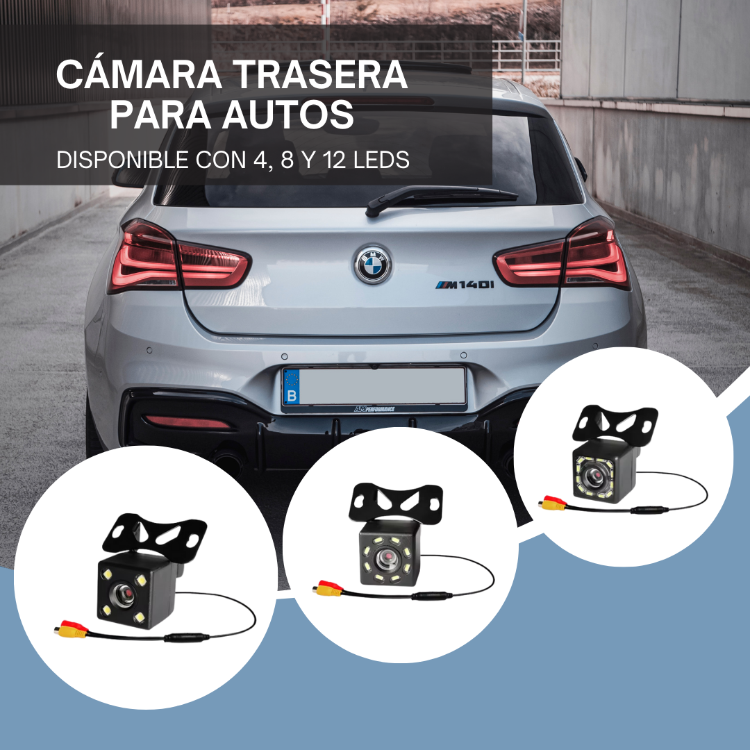 Cámara de Visión Trasera para Coche 12 Leds - Virsem